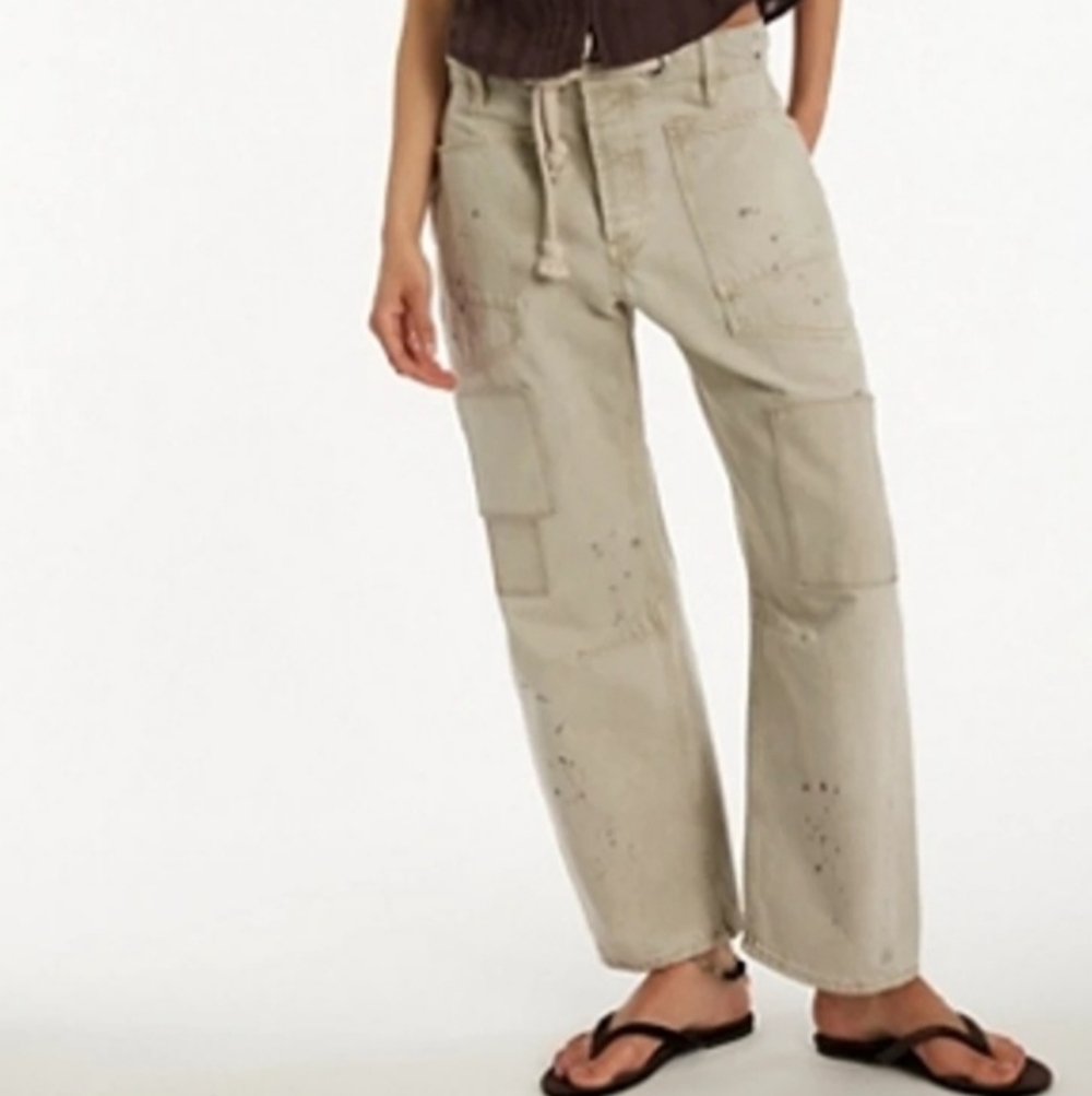FREE PEOPLE Moxie Low Slung Pull On Barrel Jean *NWT